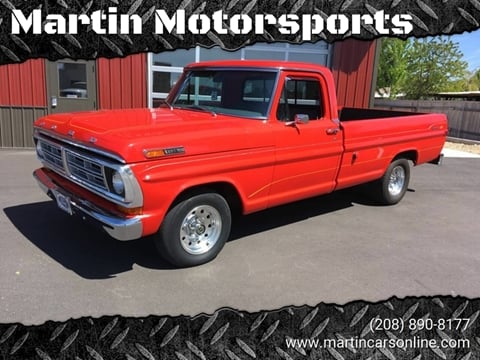 1972 Ford F-100 for sale at Martin Motorsports in Star ID