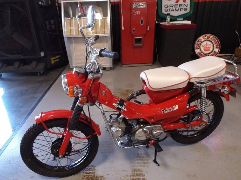 Restored Nicely 1971 Honda Trail bike CT 90 hi-lo range 4905 Miles Red  89 cc